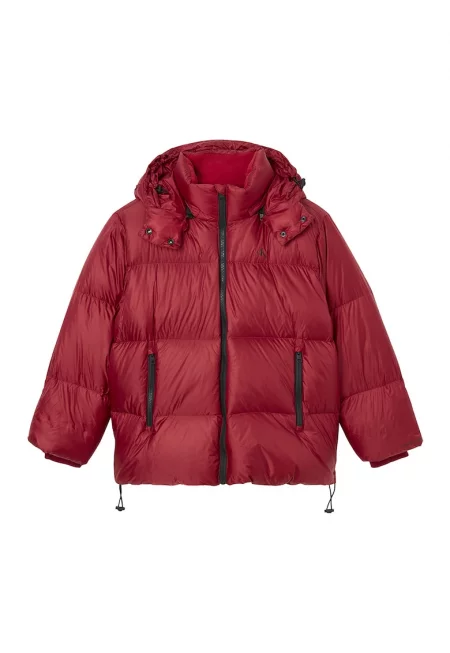 Зимно яке със свободен дизайн и лого