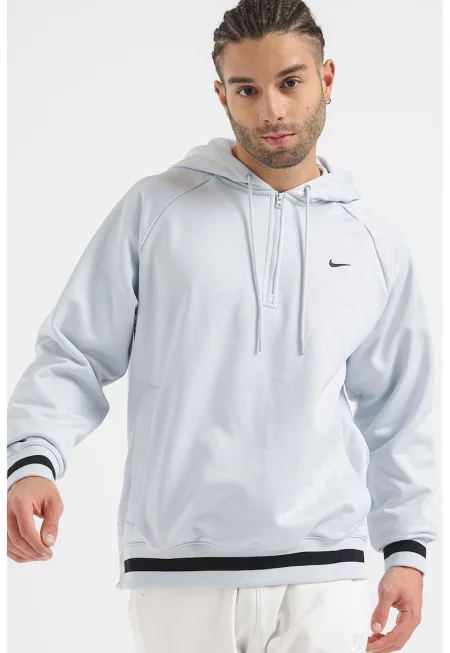 Баскетболно худи с ръкави реглан - Черен/Светло сив