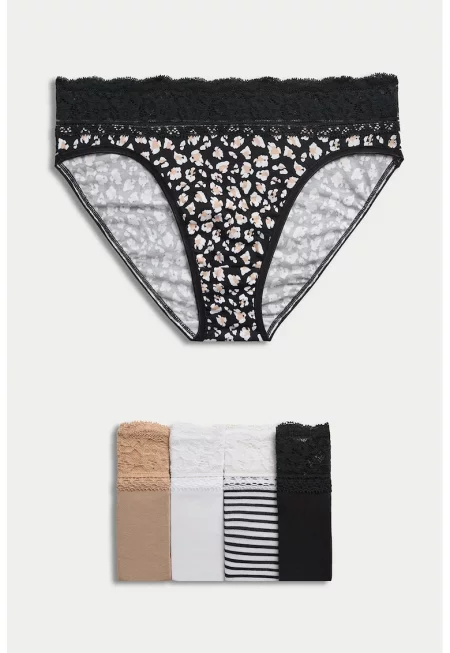 Бикини с дантелена талия - 5 чифта