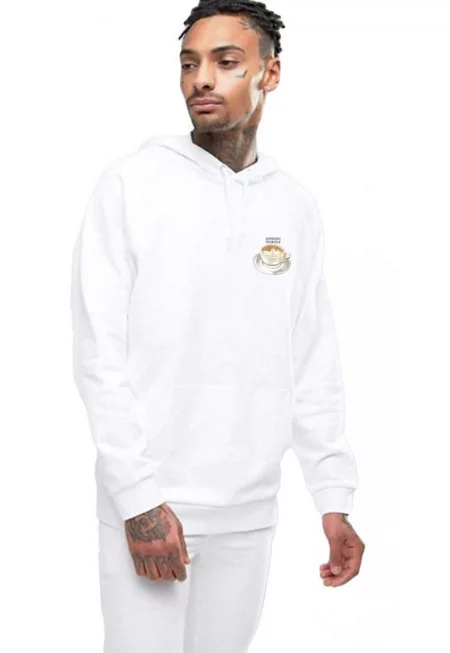 Бяла мъжка качулка - Espresso Yourself I
