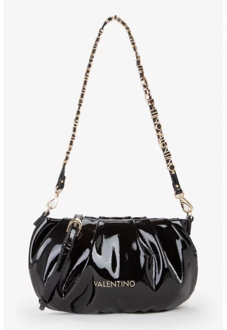 Чанта през рамо от еко кожа с лачен ефект