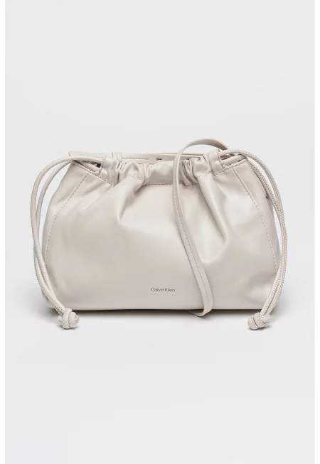 Чанта през рамо с връзка - Светло сив