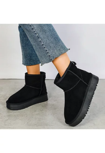 Черни боти от естествена кожа NN605 117 16086