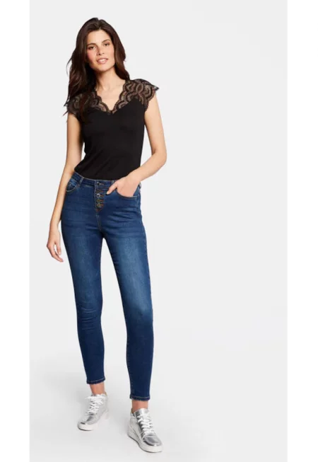 Дамска блуза -  303917203 - Рециклиран полиестер/Вискоза - Черна