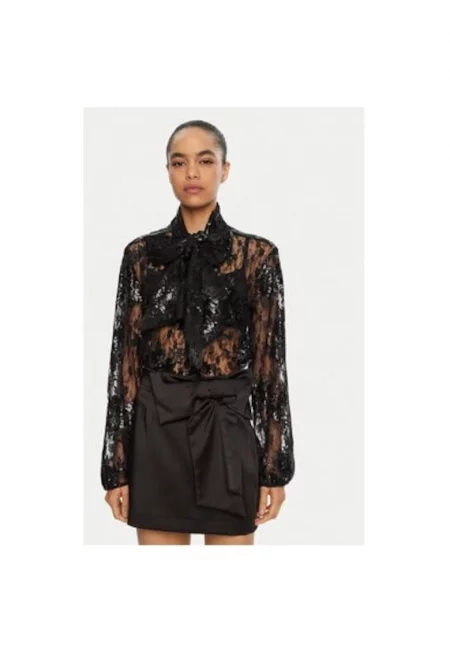 Дамска блуза -  305194596 - Полиестер - Черен - Черен