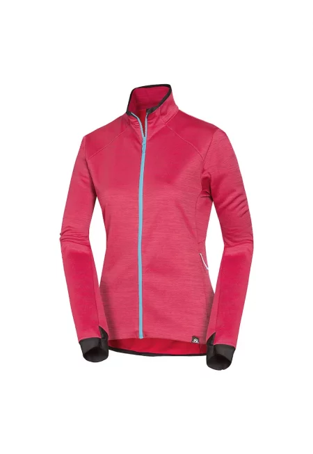 Дамска меланжирана поларна блуза против натрупване Connie - Червен