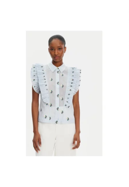 Дамска риза  252102725224 - Памук/Полиестер - 40 EU - Светлосиня