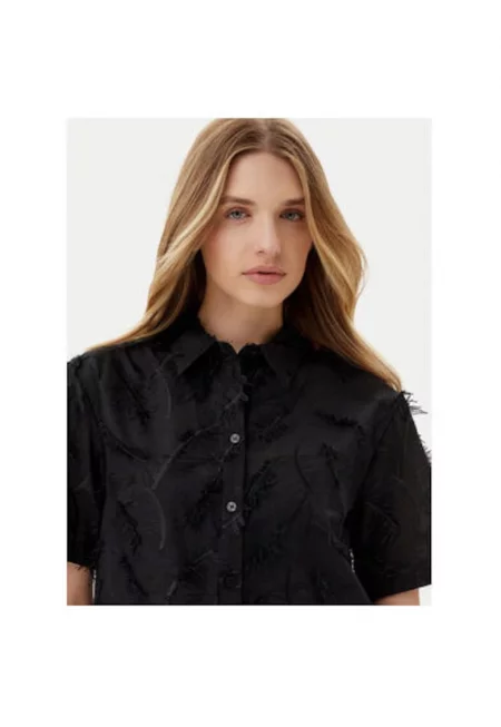 Дамска риза  GPP25332CA - памук - черна - Черен