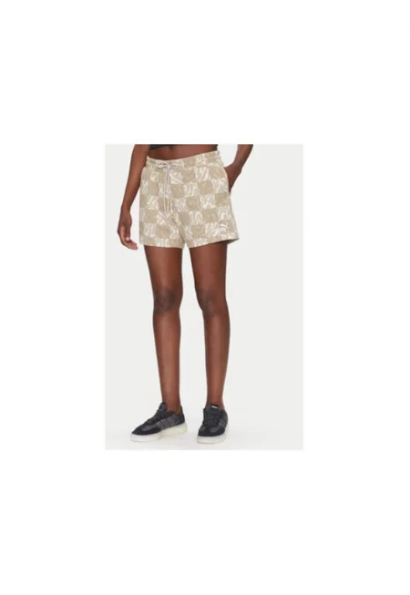 Дамски спортни шорти  685073 - Памук/Рециклиран полиестер/Органичен памук - XL INTL - Бежов