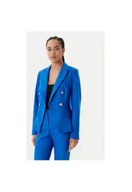 Дамско яке  251-VPKY.F - Памук/Полиестер - Син