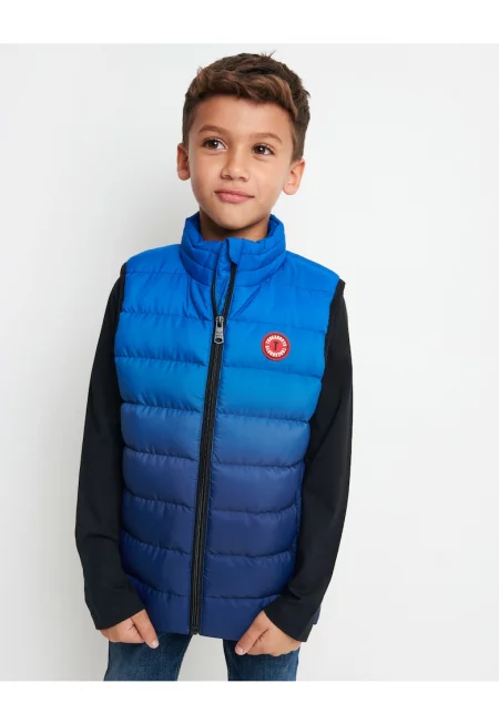 Елек с капитонирана вата и преливащи се цветове