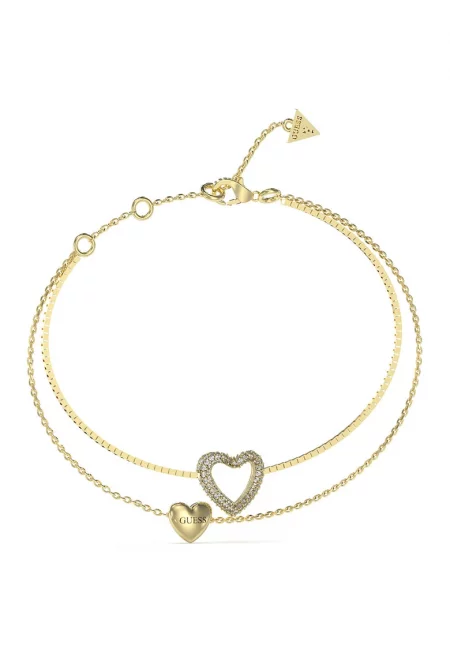 Гривна от неръждаема стомана с кристал - Златист