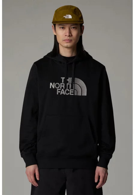 Худи с памук с лого - Черен/Сив