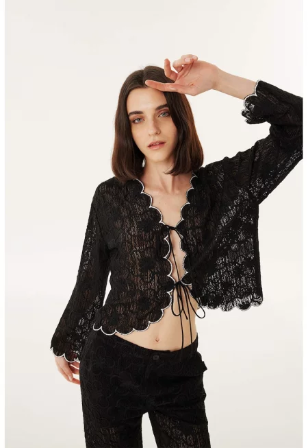 Ipekyol - Полупрозрачно яке с флорален десен