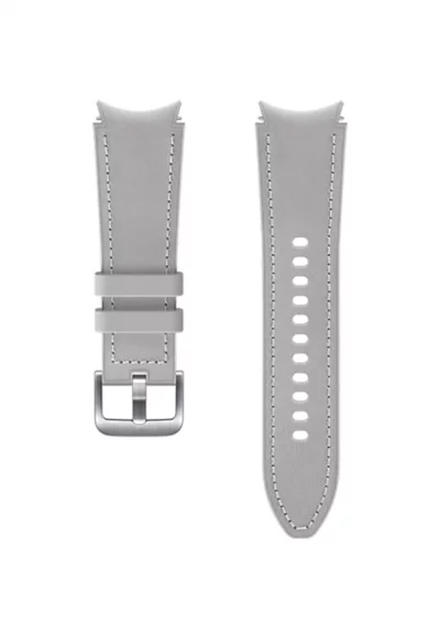 Каишка за smartwatch  Hybrid Leather Band за Galaxy Watch4 20 мм S/M - Silver