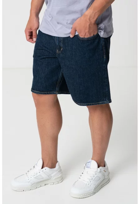 Къси дънки с джобове - Тъмносин