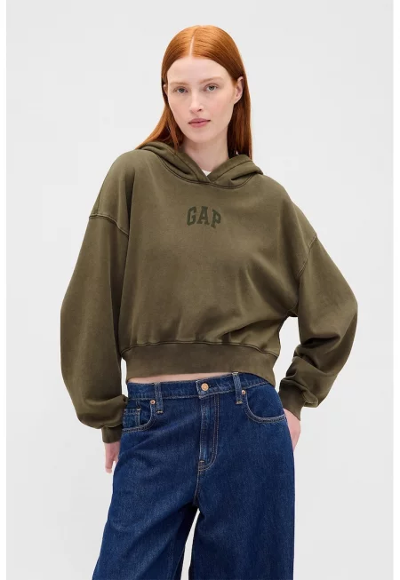 Късо худи с лого и животинска шарка