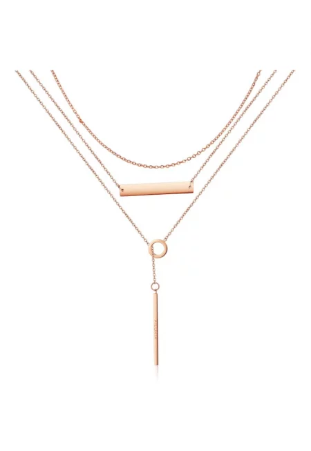 Колие Arielle от неръждаема стомана на редове