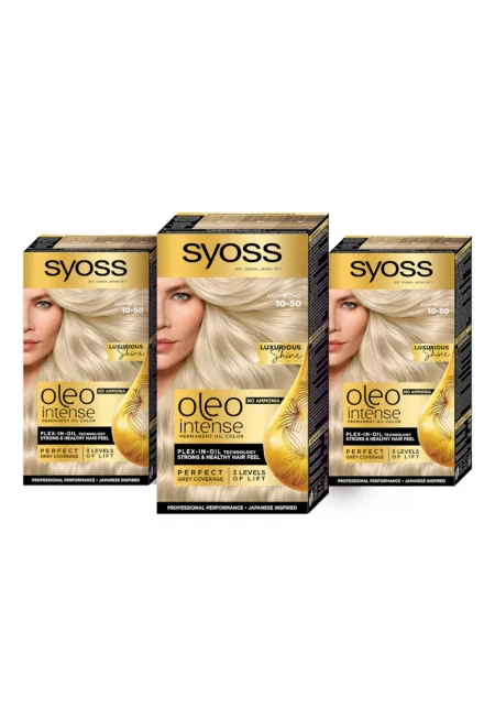Комплект: 3 x Перманентни бои за коса без амоняк  Color Oleo Intense - 7-58 Cool beige blond - 115 мл
