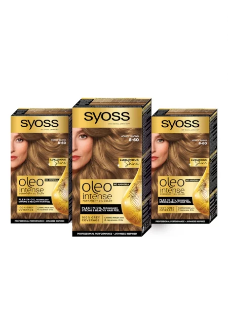 Комплект: 3 x Перманентни бои за коса без амоняк  Color Oleo Intense - 7-58 Cool beige blond - 115 мл