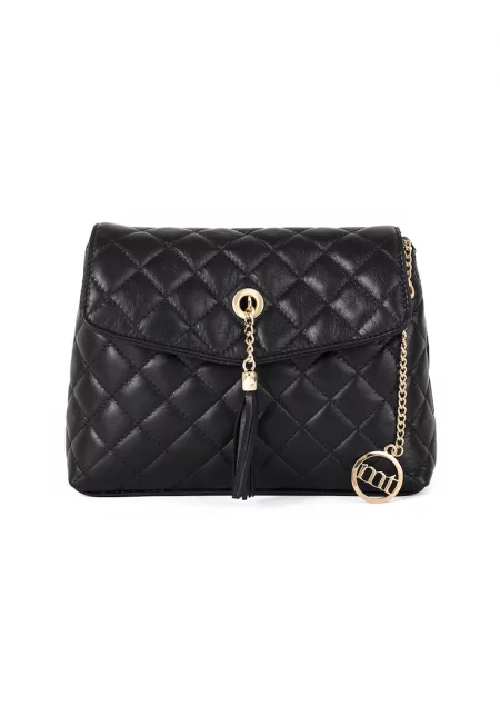 Кожена чанта Crema - Черен