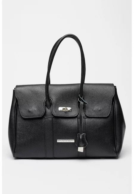 Кожена чанта с капаче