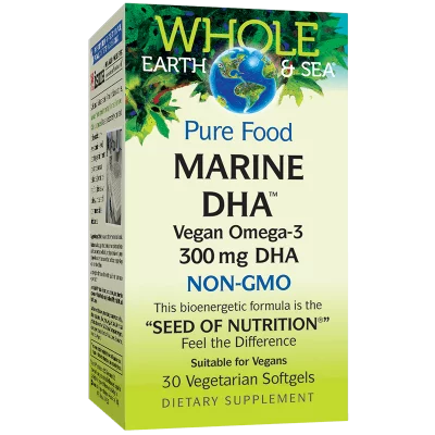 Marine DHA™ Vegan Omega-3 Whole Earth & Sea®/ Веган Омега-3 от микроводорасли 300 mg x 30 софтгел капсули