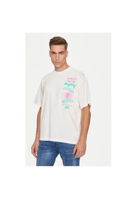 Мъжка тениска -  304395970 - Памук - Бяла - Бял