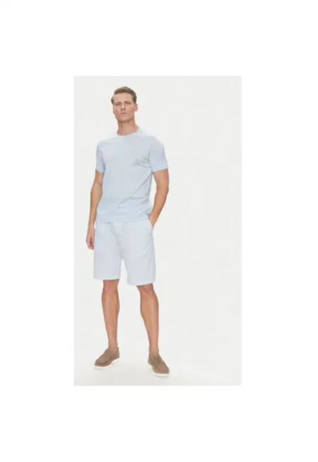 Мъжки къси панталони  25414093 - памук - светлосин - Светлосин