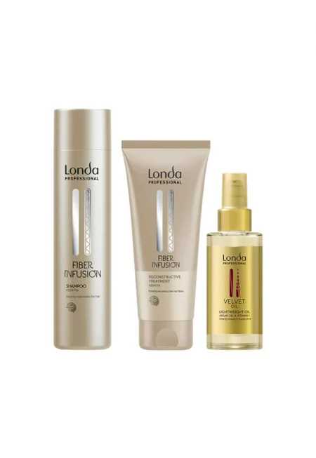 Пакет  Fiber Infusion шампоан 250 мл + Реконструктивна терапия 200 мл + Velvet Oil с арганово масло 100 мл - за нормална коса - интензивна хидратация