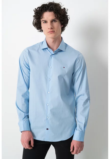 Памучна риза с дълги ръкави - Лавандула