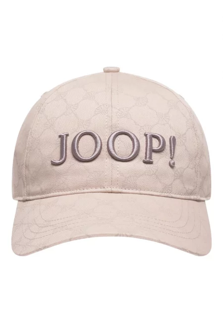 Памучна шапка с бродирано лого - Кафяв