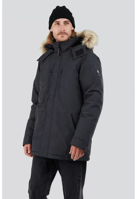 Подплатено зимно яке Spirit с еко пух - Избеляло черно