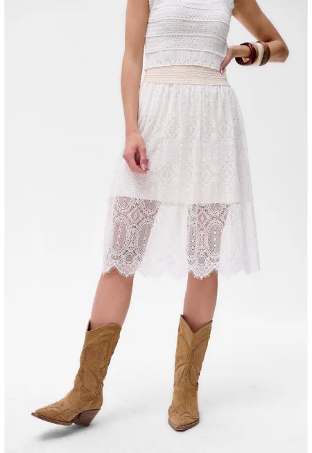 Пола от дантела с еластична талия Xawa