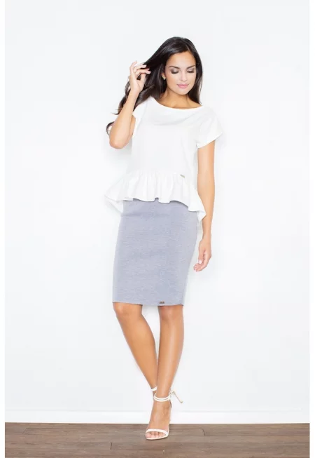 Пола тип молив  M359 - сива - полиестерна - елегантна - универсална