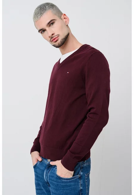 Пуловер с органичен памук и кашмир