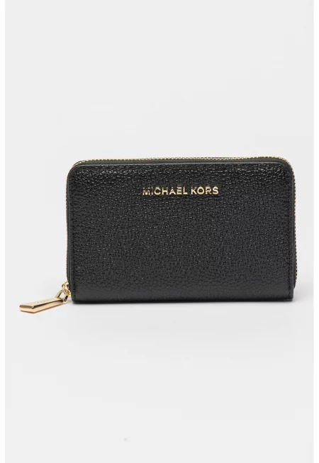 Релефен кожен портфейл Jet Set с цип