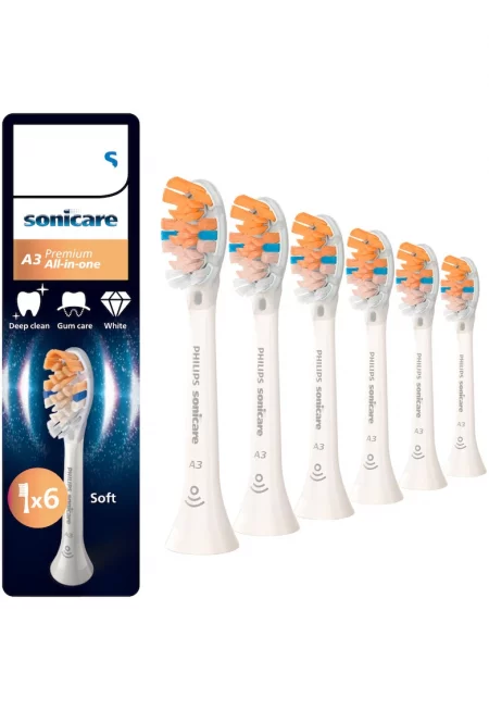 Резерва  A3 Premium All in One HX9096/87 - 6 стандартни глави за четка - Синхронизация в режим BrushSync - Бял