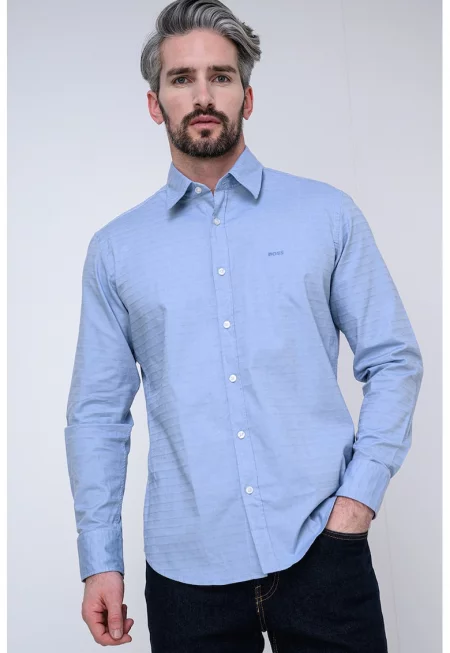 Риза Relegant с дълги ръкави - Ледено синьо