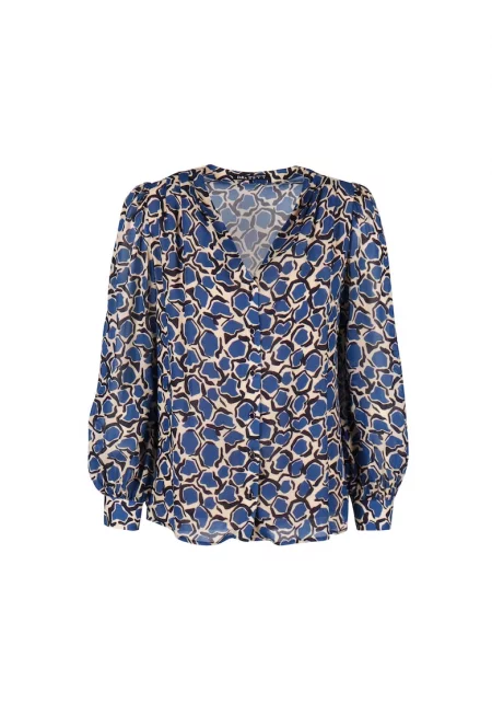 Риза с абстрактен десен