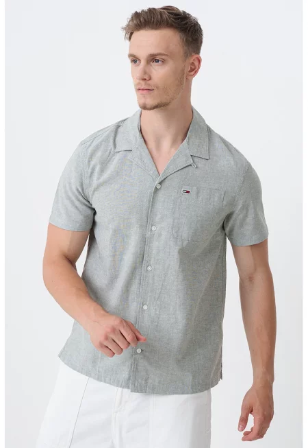 Риза с органичен памук и лен