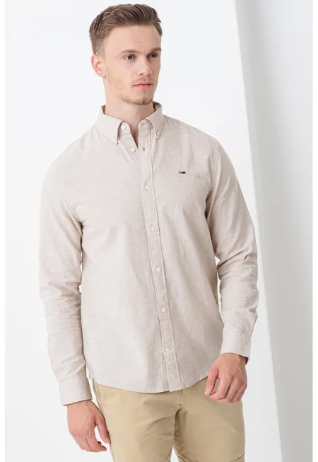 Риза с органичен памук и лен