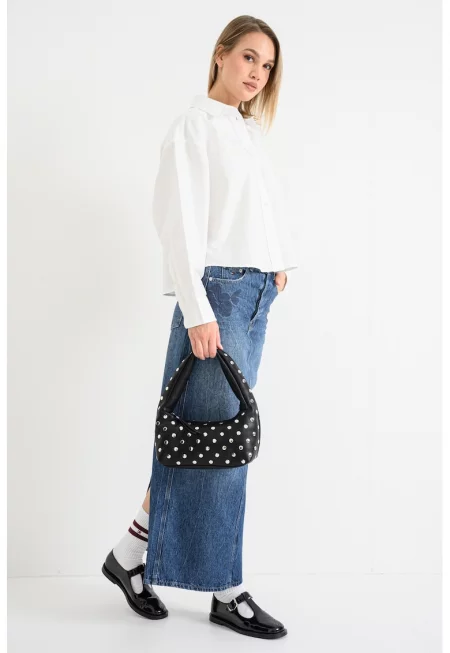 Риза с паднали ръкави - Бял