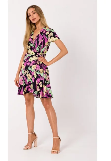 Рокля плик с връзка отстрани - модел 1 - М