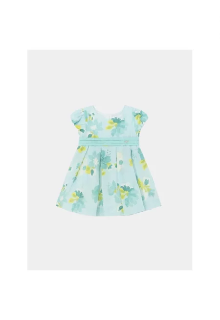 Рокля за момиче -  12839 - Синя - Лен