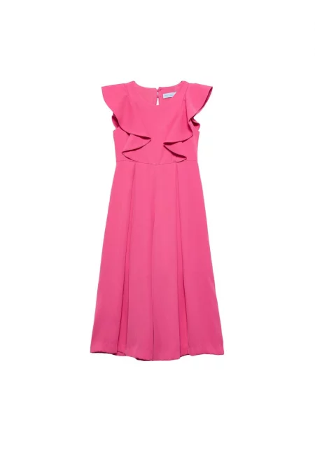 Рокля за момиче  полиестер - фуксия - - Фуксия