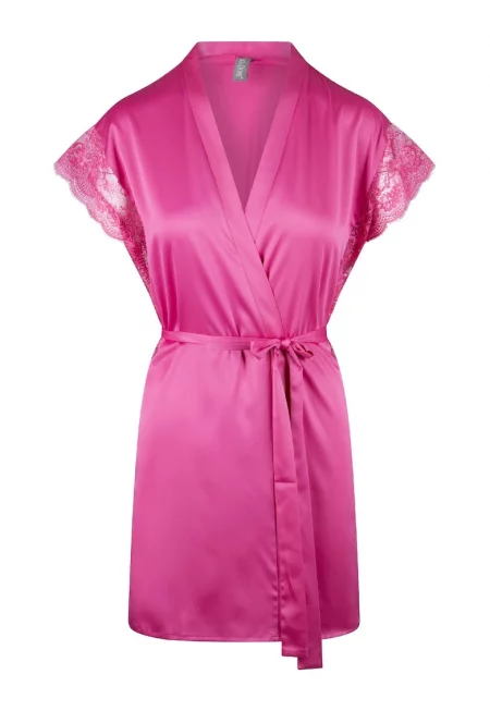 Сатинирано кимоно с дантела