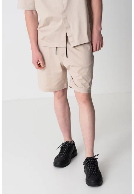 Шорти с връзка - Бежов