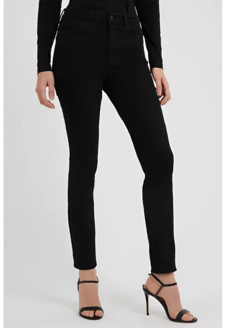 Скини дънки 1981 с висока талия - Черен