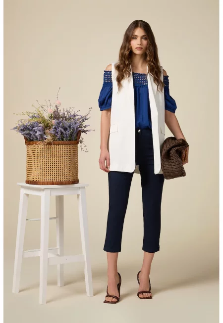 Скини панталон над глезена - Тъмносин